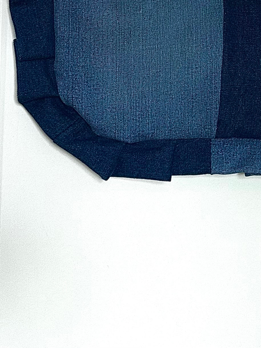 Sac Frousette Denim – détail des fronces en denim