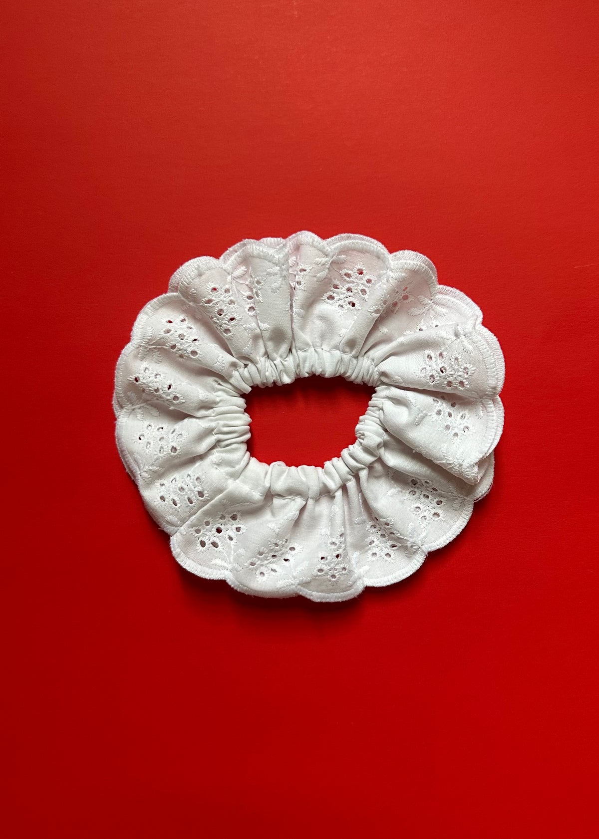Chouchou dentelle blanche moyen - Melanink